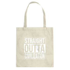 Straight Outta Civilization Cotton Canvas Tote Bag