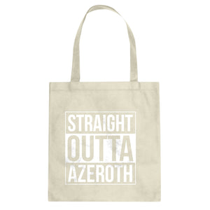 Straight Outta Azeroth Cotton Canvas Tote Bag