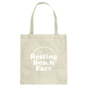Resting Beach Face Cotton Canvas Tote Bag