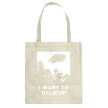 I Want to Believe Star Ship Cotton Canvas Tote Bag