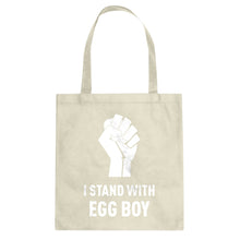 I Stand with Egg Boy Cotton Canvas Tote Bag