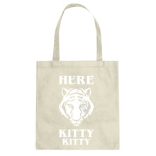 Here Kitty Kitty Cotton Canvas Tote Bag