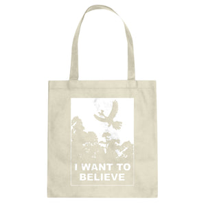 I Want to Believe Kanto Sighting Cotton Canvas Tote Bag