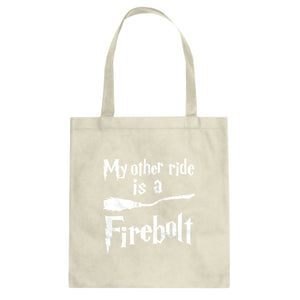 My Other Ride is a Firebolt Cotton Canvas Tote Bag