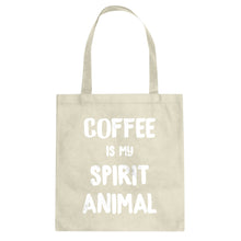 Coffee is my Spirit Animal Cotton Canvas Tote Bag