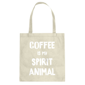 Coffee is my Spirit Animal Cotton Canvas Tote Bag