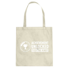 Achievement Unlocked Tied the Knot Cotton Canvas Tote Bag