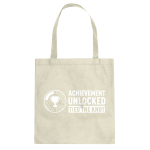 Achievement Unlocked Tied the Knot Cotton Canvas Tote Bag