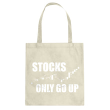 STOCKS ONLY GO UP Cotton Canvas Tote Bag