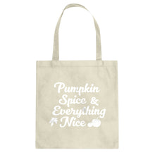 Pumpkin Spice and Everything Nice Cotton Canvas Tote Bag