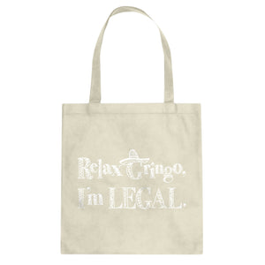 Tote Relax Gringo I'm Legal Sombrero Canvas Tote Bag