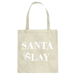 Santa Slay Cotton Canvas Tote Bag