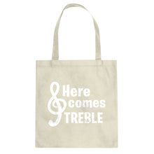 Here Comes Treble Cotton Canvas Tote Bag