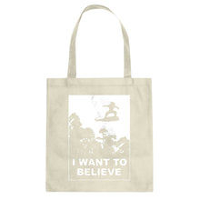 I Want to Believe Nimbus Fighter Cotton Canvas Tote Bag