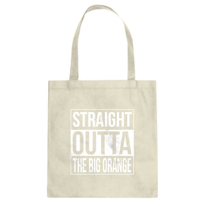 Straight Outta the Big Orange Cotton Canvas Tote Bag