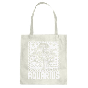Tote Aquarius Zodiac Astrology Canvas Tote Bag