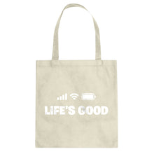 Life's Good Cotton Canvas Tote Bag