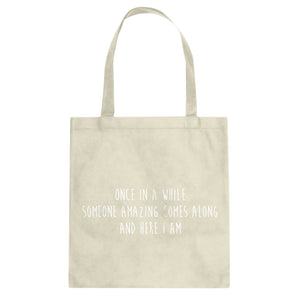 Once in a While Cotton Canvas Tote Bag