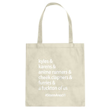 Storm Area 51 Runner Cotton Canvas Tote Bag