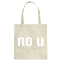 No U Cotton Canvas Tote Bag