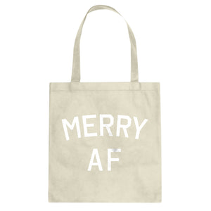 Merry AF Cotton Canvas Tote Bag