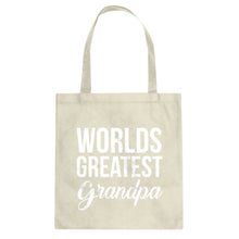 World's Greatest Grandpa Cotton Canvas Tote Bag