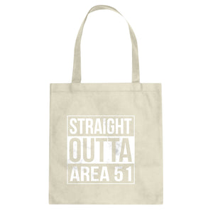 Straight Outta Area 51 Cotton Canvas Tote Bag