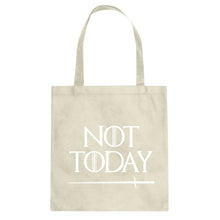 Not Today Cotton Canvas Tote Bag