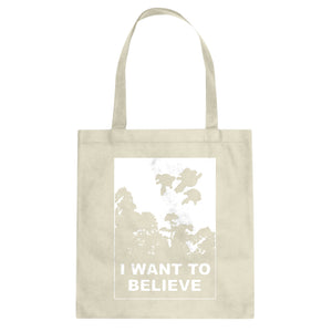 I Want to Believe Super Girls Cotton Canvas Tote Bag