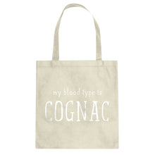 My Blood Type is Cognac Cotton Canvas Tote Bag