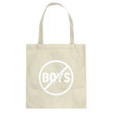 No Boys Cotton Canvas Tote Bag