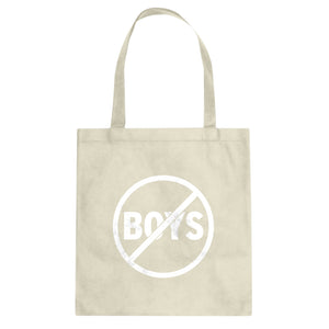 No Boys Cotton Canvas Tote Bag