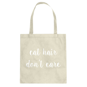 Tote Cat Hair Don't Care Canvas Tote Bag