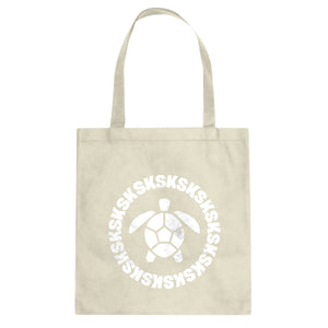 Turtle Sksksk Cotton Canvas Tote Bag