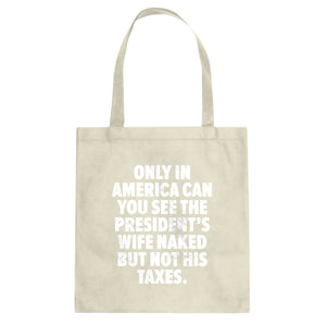 Only in America Cotton Canvas Tote Bag