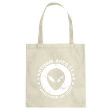 Storming Area 51 Cotton Canvas Tote Bag