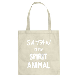 Satan is my Spirit Animal Cotton Canvas Tote Bag