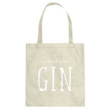 My Blood Type is Gin Cotton Canvas Tote Bag