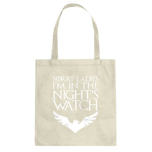 Tote Sorry Ladies Nights Watch Canvas Tote Bag