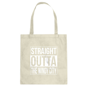 Straight Outta the Windy City Cotton Canvas Tote Bag