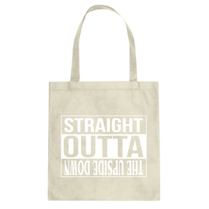 Straight Outta the Upside Down Cotton Canvas Tote Bag