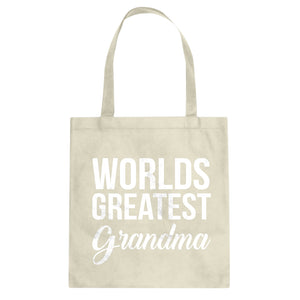 World's Greatest Grandma Cotton Canvas Tote Bag