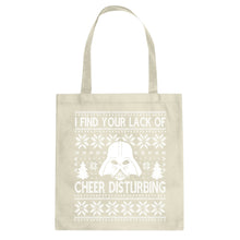 Tote I Find Your Lack of Cheer Disturbing Canvas Tote Bag
