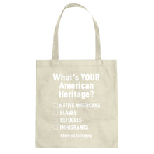 What's Your Heritage? Cotton Canvas Tote Bag