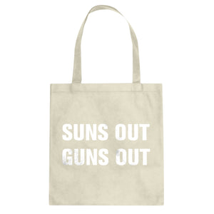 Suns Out Guns Out Cotton Canvas Tote Bag