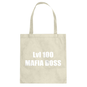Lvl 100 Mafia Boss Cotton Canvas Tote Bag
