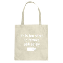 Tote Remove USB Safely Canvas Tote Bag