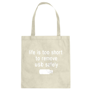 Tote Remove USB Safely Canvas Tote Bag