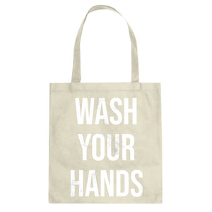 WASH YOUR HANDS Cotton Canvas Tote Bag
