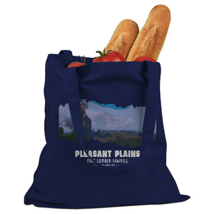 Pleasant Plains Fine Lumber Sawmill Cotton Canvas Tote Bag